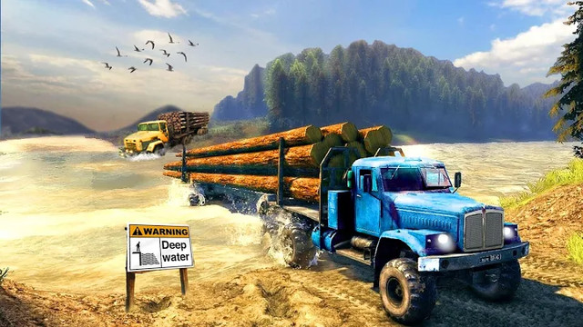 Offroad Logging Cargo Truck Semi Trailer : Hill图片2
