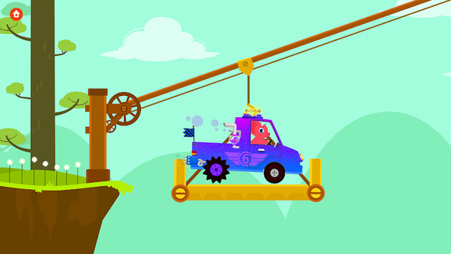 恐龙汽车 - 儿童益智涂色汽车游戏图片3