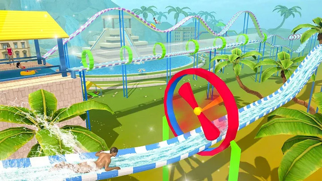 Water Parks Extreme Slide Ride : Amusement Park 3D图片1