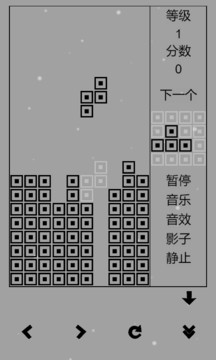 经典俄罗斯方块黑白版图片3