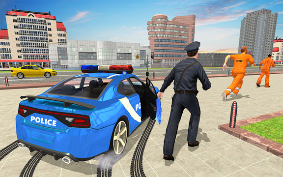 Drive Police Car Gangsters Chase : Free Games图片4