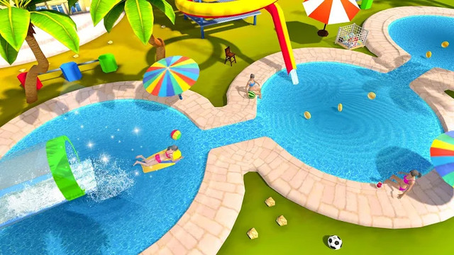 Water Parks Extreme Slide Ride : Amusement Park 3D图片2