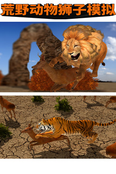 荒野动物狮子模拟图片2