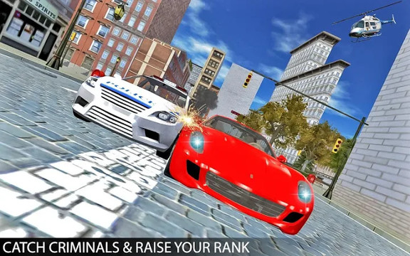 Drive Police Car Gangsters Chase : Free Games图片3