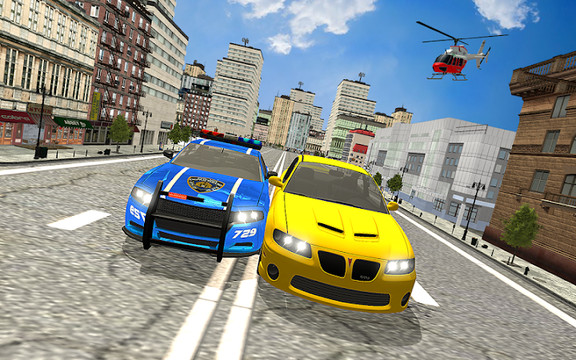 Drive Police Car Gangsters Chase : Free Games图片1