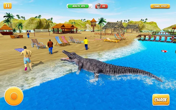 鳄鱼 游戏 海滩 攻击 野生 模拟器图片5