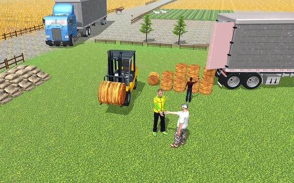 重型拖拉机推车货物：农民模拟器图片8