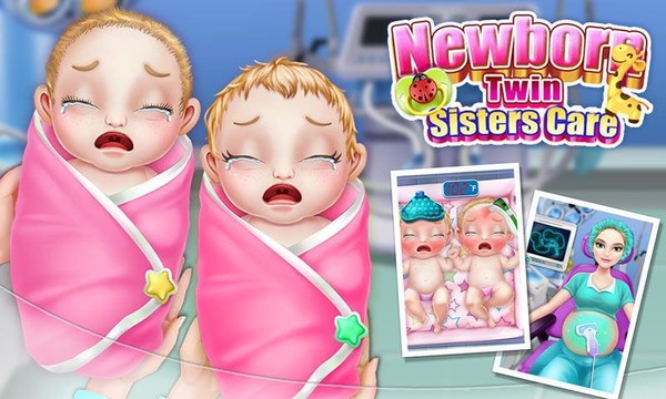 照顾新生双胞胎姐妹图片2