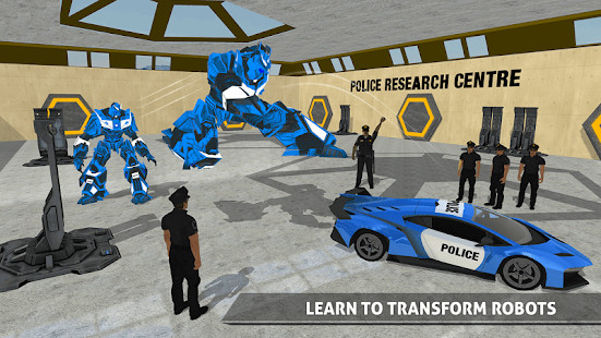 警察机器人汽车游戏 - 警察飞机运输图片3