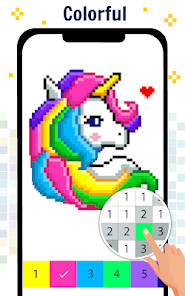 Pixel Art Color by number Game图片2