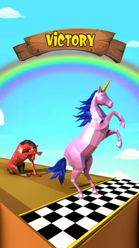 馬 跑 滑稽 種族 3D 獨角獸 競速 遊戲類图片1