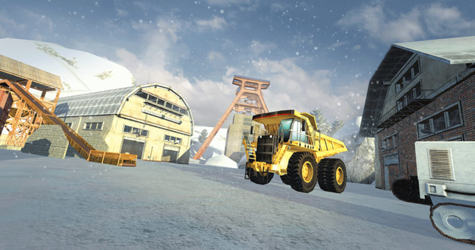 山矿业冰路上的卡车图片8