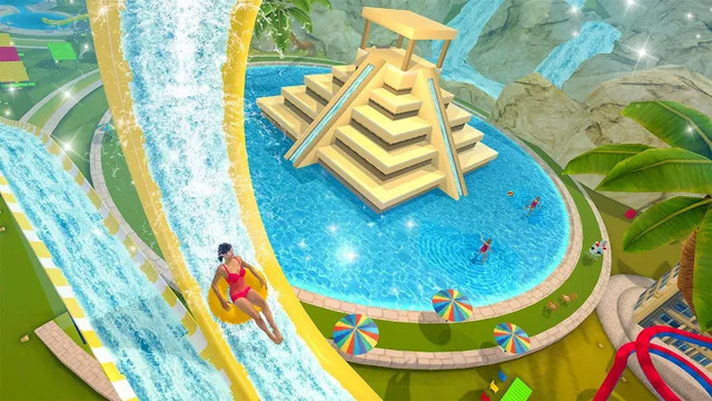 Water Parks Extreme Slide Ride : Amusement Park 3D图片4