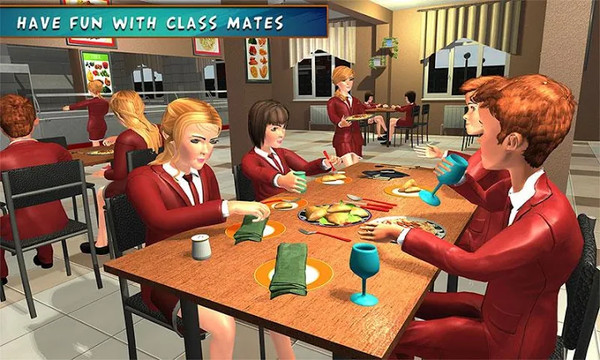 高中女孩模拟器：虚拟生活游戏3D图片1