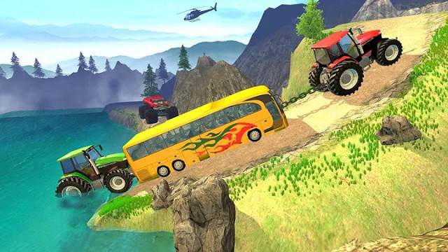拖拉机拉公共汽车3D  - 免费拖拉机游戏图片1
