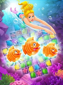 Mermaid - match - 3 宝物益智游戏图片7