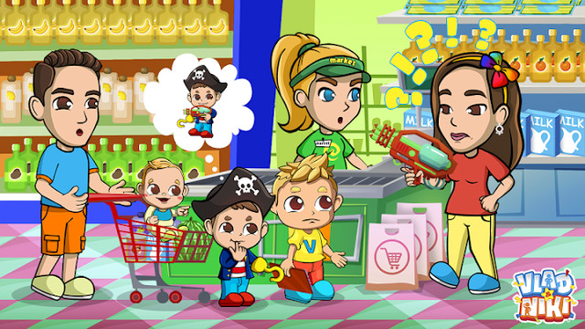 Vlad & Niki Supermarket game for Kids图片2