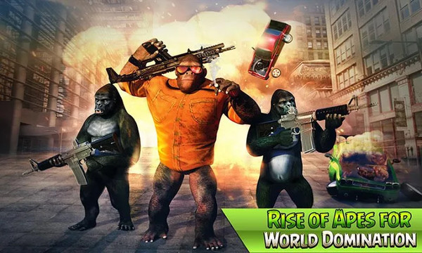 疯狂的大猩猩粉碎城市攻击监狱逃脱游戏图片4