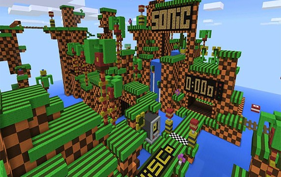 Sonic Parkour! parkour MCPE map!图片1