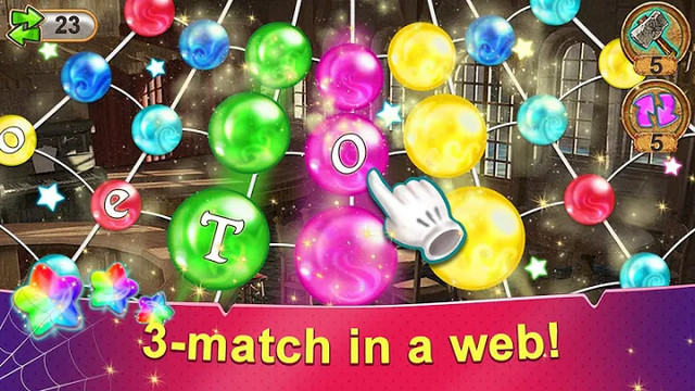 Rainbow Web - unusual three in a row game图片3