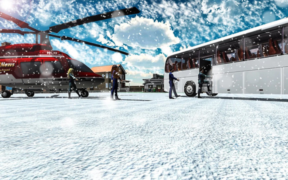 雪总线驾驶模拟器3D-游客长途汽车停車處模拟器 2017图片3