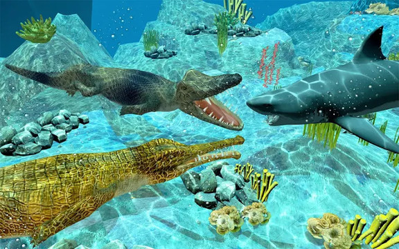 鳄鱼 游戏 海滩 攻击 野生 模拟器图片4