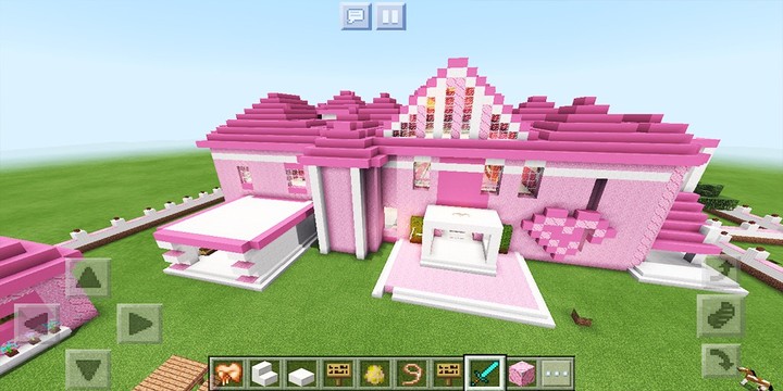 粉紅色的娃娃屋。 MCPE地圖图片1