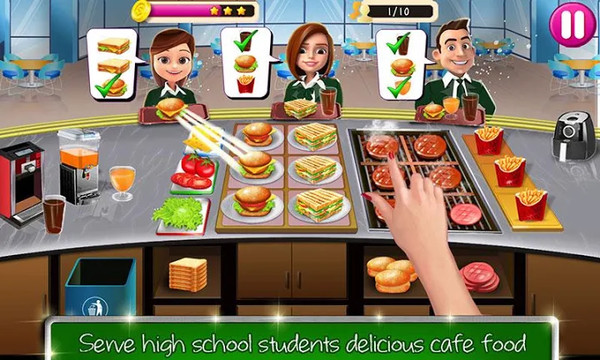 高中女生的咖啡馆：汉堡烹饪比赛图片13