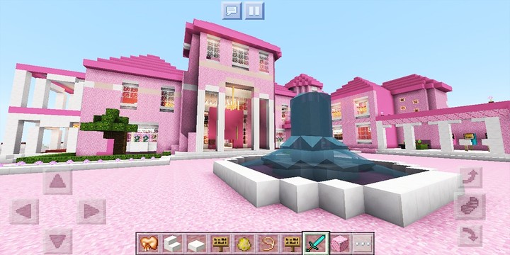 粉紅色的娃娃屋。 MCPE地圖图片2