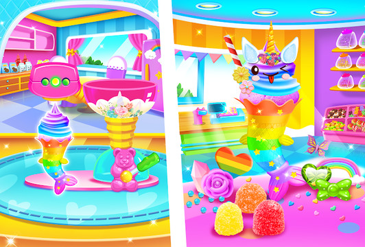 Mermaid Glitter Cupcake Chef - Ice Cream Cone Game图片3