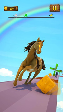 馬 跑 滑稽 種族 3D 獨角獸 競速 遊戲類图片4