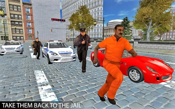 Drive Police Car Gangsters Chase : Free Games图片2