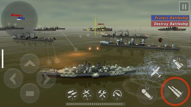 WARSHIP BATTLE:3D World War II修改版图片3