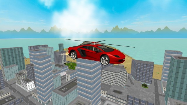 Flying  Helicopter Car 3D Free图片1