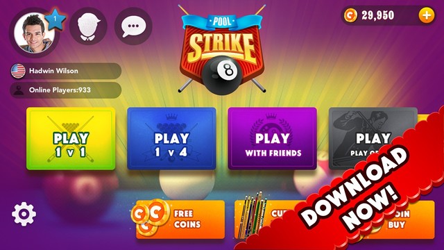 Pool Strike Online 8 Ball Chat图片3