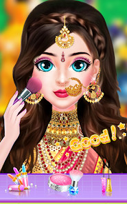 Indian Bride Makeup Dress Game图片6