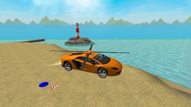 Flying  Helicopter Car 3D Free图片3