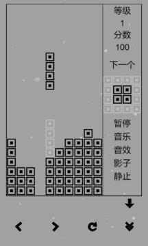 经典俄罗斯方块黑白版图片1