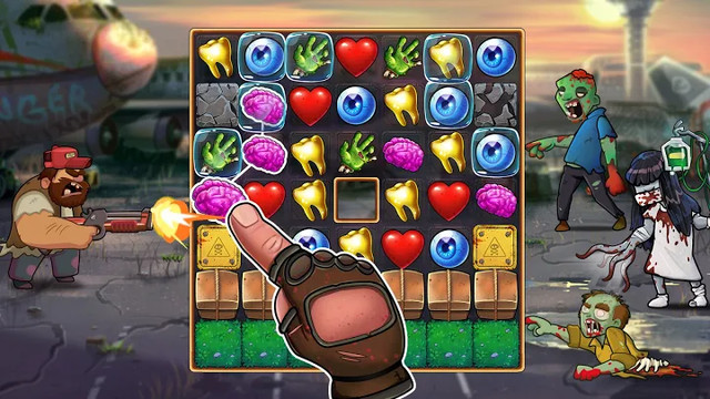 Zombie Blast - Match 3 Puzzle RPG Game图片1