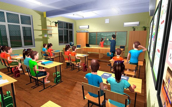 幼儿园模拟器：孩子们学习教育游戏图片1