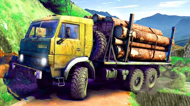 Offroad Logging Cargo Truck Semi Trailer : Hill图片1