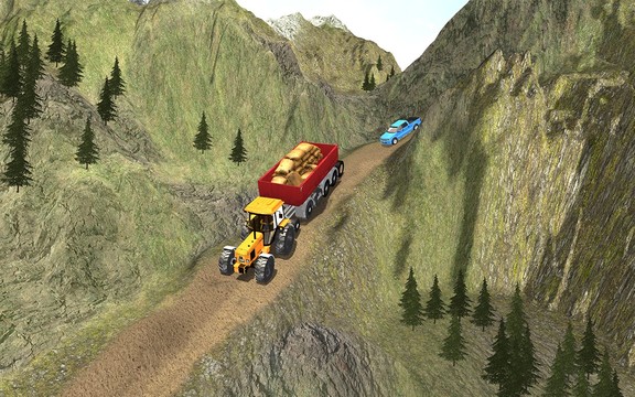 重型拖拉机推车货物：农民模拟器图片9