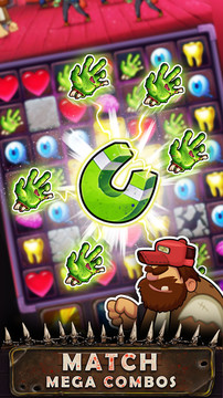 Zombie Blast - Match 3 Puzzle RPG Game图片5