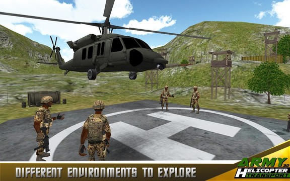 陆军直升机转运3D图片3