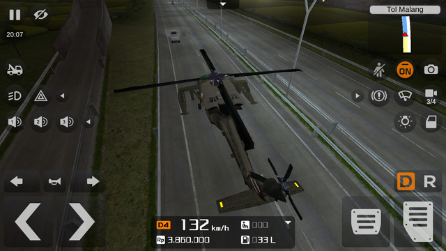 我在高速道路上开直升飞机