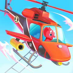 恐龙直升机 - 儿童飞机游戏