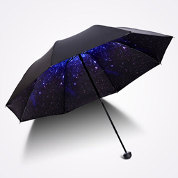 太阳伞女防晒防紫外线雨伞 折叠晴雨两用创意学生韩国女神小黑伞