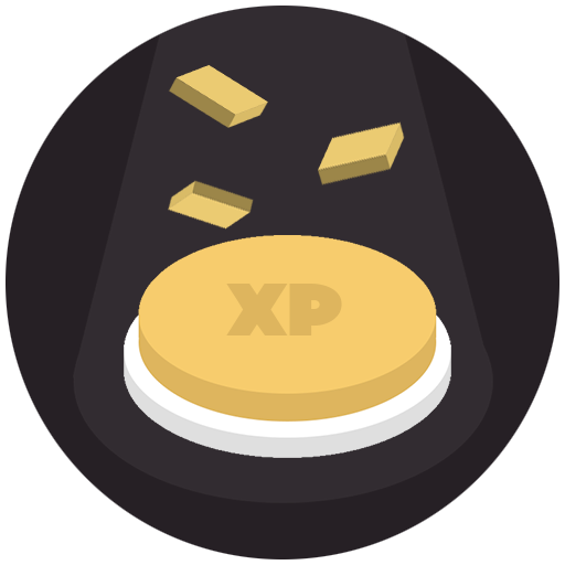 Level Up Button Gold - XP Play Games