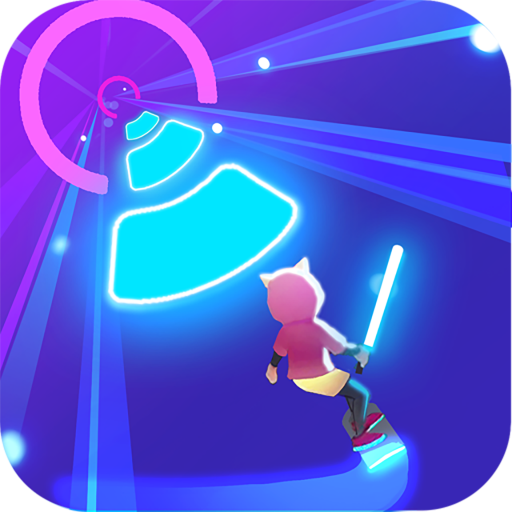 Music Game: Neon Cyber Surfer Free Music Game
