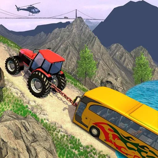 拖拉机拉公共汽车3D  - 免费拖拉机游戏